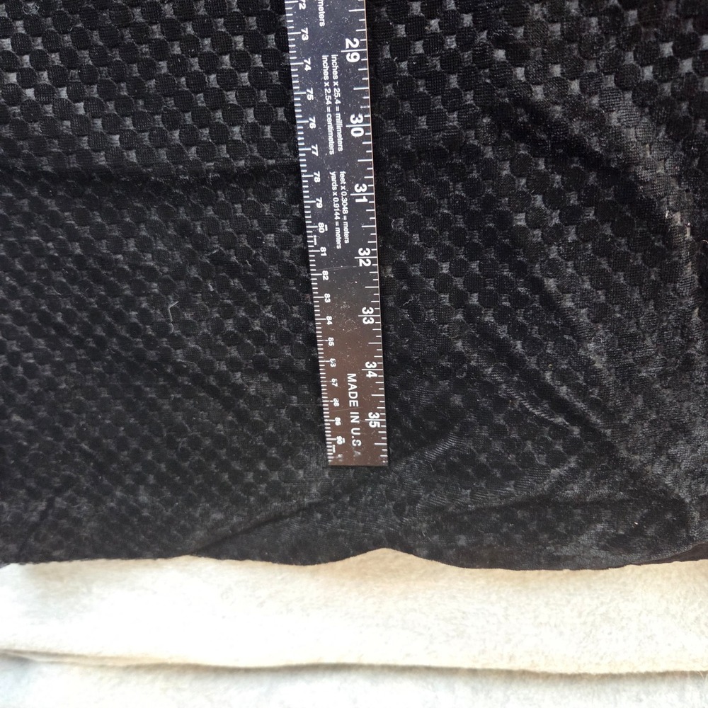 Vintage Velvet Maxi Skirt Women Size 38 Black Checkered High Waist Evening - Picture 3 of 6